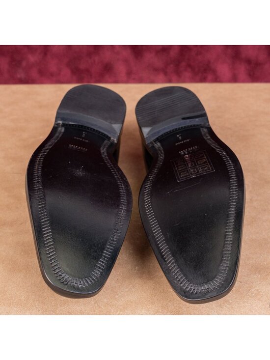 BOSS by Hugo Boss Men Dress Black Leather Horsebit Logo Loafers size 6 main image 7